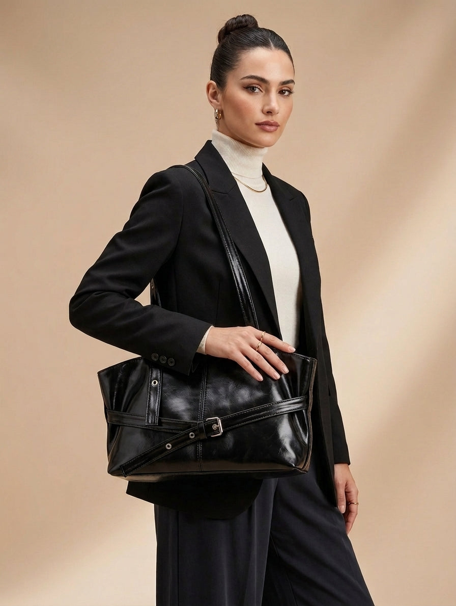 Bolso Hebilla Negro