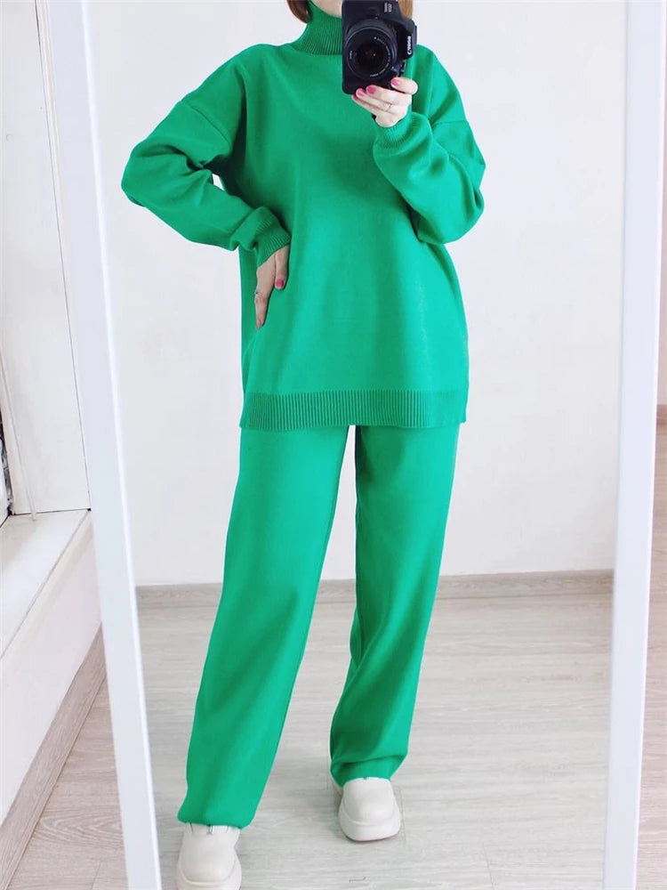 Conjunto de punto cuello alto - vista 3